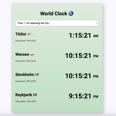 world clock app